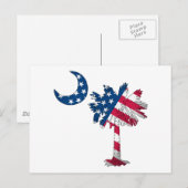 Amerikanische Flagge Palmetto Postkarte (Vorne/Hinten)