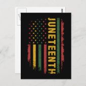 Amerikanische Flagge panafrikanischer Feier im 19. Postkarte (Vorne/Hinten)