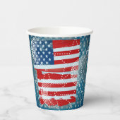Amerikanische Flagge Pappbecher (Links)