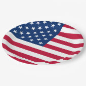 Amerikanische Flagge Pappteller (Schrägansicht)