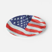 Amerikanische Flagge Pappteller (Schrägansicht)