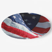 Amerikanische Flagge Pappteller (Schrägansicht)