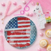 Amerikanische Flagge Pappteller (Party)