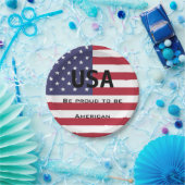 Amerikanische Flagge Pappteller (Party)