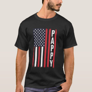 Amerikanische Flagge Pappy 4. Juli USA Patriotisch T-Shirt