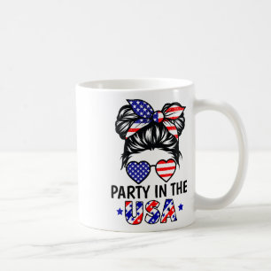 Amerikanische Flagge Party in den USA 4. Juli Patr Kaffeetasse
