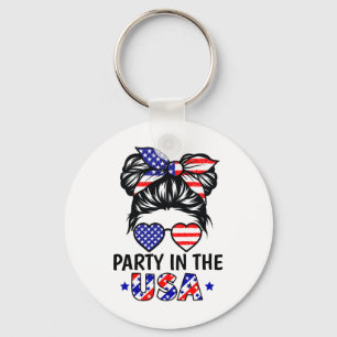 Amerikanische Flagge Party in den USA 4. Juli Patr Schlüsselanhänger
