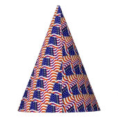 Amerikanische Flagge Partyhütchen (Rückseite)