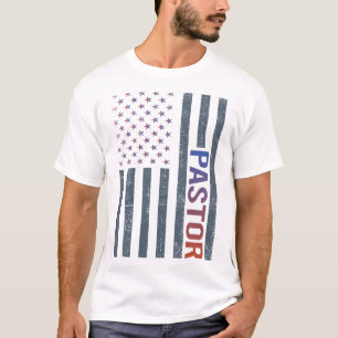 Amerikanische Flagge - Pastor T-Shirt