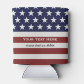 Amerikanische Flagge Patriotic 4. Juli Custom Dosenkühler (Rückseite)