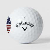 Amerikanische Flagge Patriotic 4. Juli Custom Golfball (Logo)