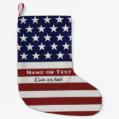 Amerikanische Flagge Patriotic 4. Juli Custom Kleiner Weihnachtsstrumpf (Vorderseite)