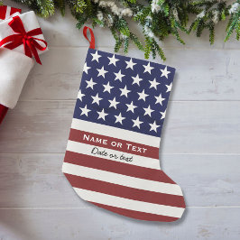 Amerikanische Flagge Patriotic 4. Juli Custom Kleiner Weihnachtsstrumpf