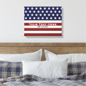 Amerikanische Flagge Patriotic 4. Juli Custom Leinwanddruck (Insitu (Schlafzimmer))