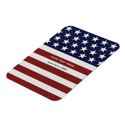Amerikanische Flagge Patriotic 4. Juli Custom Magnet (Linke Seite)