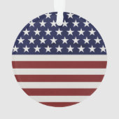 Amerikanische Flagge Patriotic 4. Juli Custom Ornament (Rückseite)