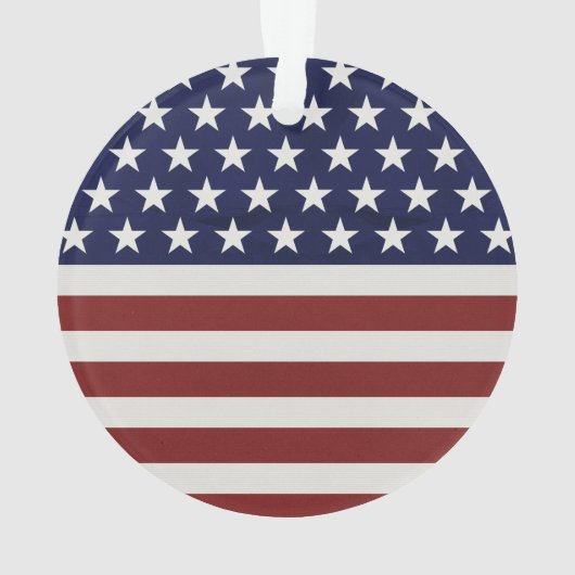 Amerikanische Flagge Patriotic 4. Juli Custom Ornament (Rückseite)