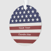 Amerikanische Flagge Patriotic 4. Juli Custom Ornament (Vorderseite)