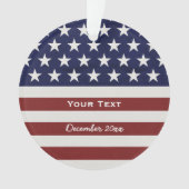 Amerikanische Flagge Patriotic 4. Juli Custom Ornament (Vorderseite)