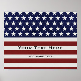 Amerikanische Flagge Patriotic 4. Juli Custom Poster
