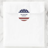 Amerikanische Flagge Patriotic 4. Juli Custom Runder Aufkleber (Tasche)