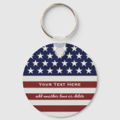 Amerikanische Flagge Patriotic 4. Juli Custom Schlüsselanhänger (Vorderseite)