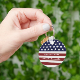 Amerikanische Flagge Patriotic 4. Juli Custom Schlüsselanhänger