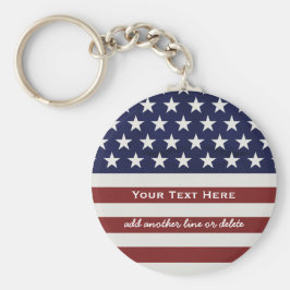 Amerikanische Flagge Patriotic 4. Juli Custom Schlüsselanhänger