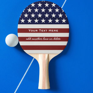 Amerikanische Flagge Patriotic 4. Juli Custom Tischtennis Schläger