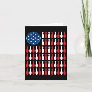 Amerikanische Flagge - Patriotic Bowler und Bowlin Karte