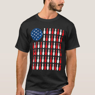 Amerikanische Flagge - Patriotic Bowler und Bowlin T-Shirt