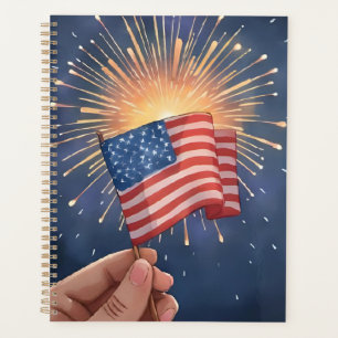Amerikanische Flagge Patriotisch 4. Juli Planer