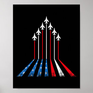 Amerikanische Flagge Patriotisch 4. Juli Rot Weiß Poster