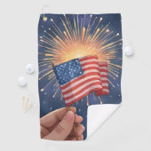 Amerikanische Flagge Patriotisch Golfhandtuch (Insitu)