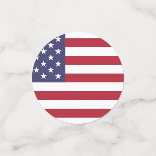 Amerikanische Flagge - Patriotisch Konfetti (Klein Vorderseite)