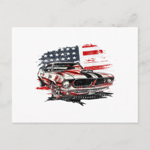 Amerikanische Flagge Patriotisch Postkarte