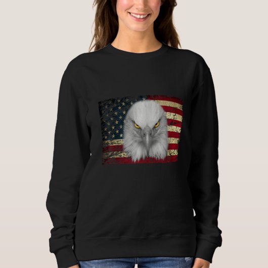 Amerikanische Flagge Patriotisch Sweatshirt (Vorderseite)