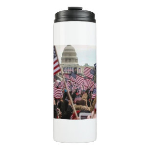 Amerikanische Flagge Patriotisch USA Kapitol Freih Thermosbecher