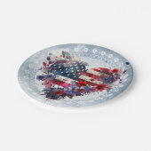 Amerikanische Flagge patriotische 4. Juli Unabhäng Pappteller (Schrägansicht)