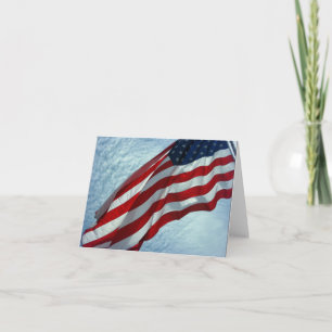 Amerikanische Flagge - patriotische Dankeskarte