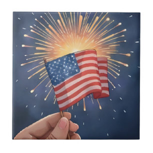 Amerikanische Flagge Patriotische Partei Fliese