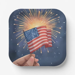 Amerikanische Flagge Patriotische Partei Pappteller