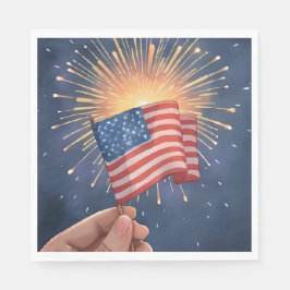 Amerikanische Flagge Patriotische Partei Serviette