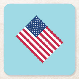 Amerikanische Flagge Patriotische Party Untersetze Rechteckiger Pappuntersetzer