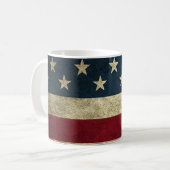 Amerikanische Flagge Patriotische Rustikale Tasse (Vorderseite Links)