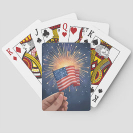 Amerikanische Flagge | Patriotischer 4. Juli Spielkarten
