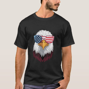 Amerikanische Flagge Patriotischer Adler 4. Juli T-Shirt