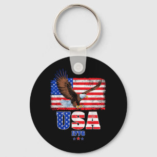 Amerikanische Flagge Patriotischer Adler Unabhängi Schlüsselanhänger