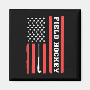 Amerikanische Flagge Patriotischer Feldhockey Usa Magnet
