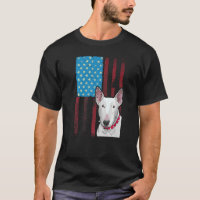 Amerikanische Flagge Patriotischer Hund Bull Terri